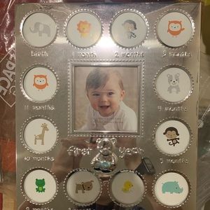 My first year picture frame & baby memory book